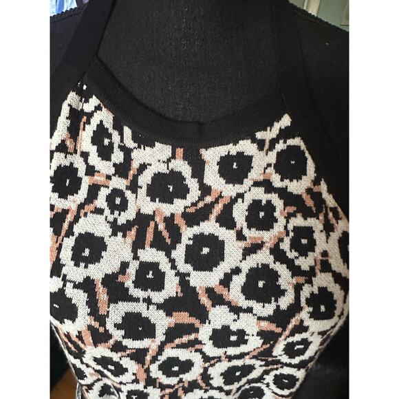 Diane von Furstenberg x Target Halter Tie Neck Poppy Sweaterknit Midi Dress. - Picture 2 of 9